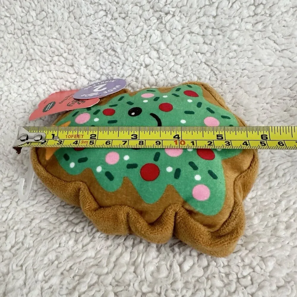 Boots And Barkley Target Christmas Tree Dog Toy Squeaker Plush Crinkle 6” Nibble